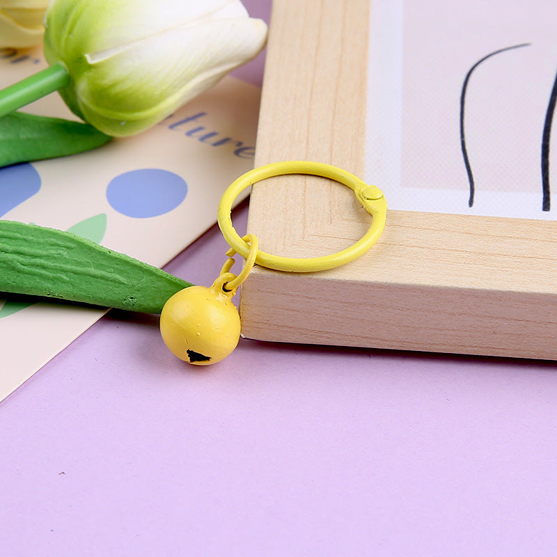 Wholesale Small fresh colorful flower bell keychain